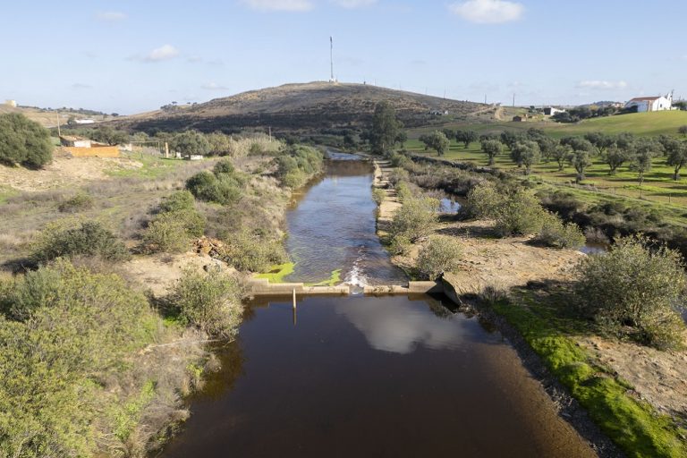 Açude Horta do Fialho. Ribeira Fluvial de Oeiras Alentejo. ANPlWWF